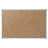 Mead® Economy Cork Board with Aluminum Frame, 24 x 18, Tan Surface, Silver Aluminum Frame (MEA85360) Each