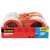 Scotch® 3850 Heavy-Duty Packaging Tape with Dispenser, 3" Core, 1.88" x 54.6 yds, Clear, 4/Pack (MMM38504RD) Pack of 4