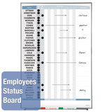 Quartet® Matrix Employee In/Out Board, Up to 36 Employees, 34 x 23, White Surface, Silver Aluminum Frame (QRT33705) Each