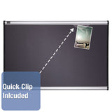 Quartet® Prestige Gray Diamond Mesh Bulletin Board, 36 x 24, Gray Surface, Silver Aluminum/Plastic Frame (QRTB443A) Each