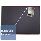 Quartet® Prestige Plus Magnetic Fabric Bulletin Boards, 48 x 36, Gray Surface, Mahogany Fiberboard/Plastic Frame (QRTMB544M) Each