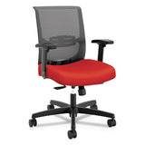 HON® Convergence Mid-Back Task Chair, Synchro-Tilt and Seat Glide, Supports Up to 275 lb, Red Seat, Black Back/Base (HONCMY1ACU67) Each