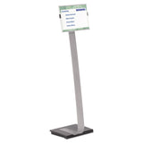 Durable® Info Sign Duo Floor Stand, Letter-Size Inserts, 15 x 46.5, Clear (DBL481423) Each