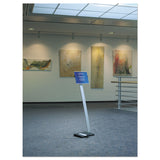 Durable® Info Sign Duo Floor Stand, Letter-Size Inserts, 15 x 46.5, Clear (DBL481423) Each
