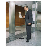 Durable® Sherpa Infobase Sign Stand, Acrylic/Metal, 40" to 60" High, Gray (DBL558957) Each