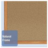 Mead® Economy Cork Board with Oak Frame, 48 x 36, Tan Surface, Oak Fiberboard Frame (MEA85367) Each