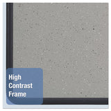 Quartet® Contour Granite Board, 36 x 24, Granite Gray Surface, Black Plastic Frame (QRT699370) Each