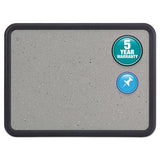 Quartet® Contour Granite Board, 36 x 24, Granite Gray Surface, Black Plastic Frame (QRT699370) Each