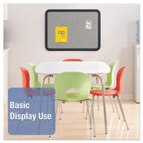 Quartet® Contour Granite Board, 48 x 36, Granite Gray Surface, Black Plastic Frame (QRT699375) Each