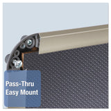 Quartet® Prestige Euro-Style Embossed Foam Bulletin Board, 48 x 34.44, Black Surface, Euro Titanium Aluminum Frame (QRTB364T) Each