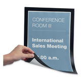 Durable® DURAFRAME Magnetic Sign Holder, 8.5 x 11, Black Frame, 2/Pack (DBL477101) Pack of 2