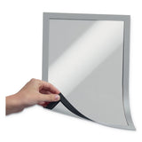 Durable® DURAFRAME Magnetic Sign Holder, 8.5 x 11, Silver Frame, 2/Pack (DBL477123) Pack of 2