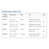 POSEY® Tracheostomy Tube Holder 1 X 23-1/2 Inch Adult (702202_BX) 12/BX