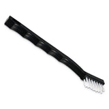 Carlisle Flo-Pac Utility Toothbrush Style Maintenance Brush, White Nylon Bristles, 7.25" Brush, 7" Black Polypropylene Handle, 12/Carton (CFS4067400DZ) Case of 12