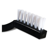 Carlisle Flo-Pac Utility Toothbrush Style Maintenance Brush, White Nylon Bristles, 7.25" Brush, 7" Black Polypropylene Handle, 12/Carton (CFS4067400DZ) Case of 12