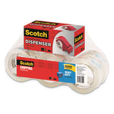 Scotch® 3850 Heavy-Duty Packaging Tape with DP300 Dispenser, 3" Core, 1.88" x 54.6 yds, Clear, 6/Pack (MMM38506DP3) Carton of 6