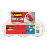 Scotch® 3850 Heavy-Duty Packaging Tape with DP300 Dispenser, 3" Core, 1.88" x 54.6 yds, Clear, 6/Pack (MMM38506DP3) Carton of 6