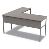 Linea Italia® Urban Series L- Shaped Desk, 59" x 59" x 29.5", Ash (LITUR602ASH) Each