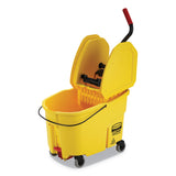 Rubbermaid® Commercial WaveBrake 2.0 Bucket/Wringer Combos, Down-Press, 44 qt, Plastic, Yellow (RCPFG757688YEL) Each