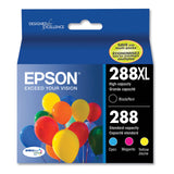 Epson® T288XL-BCS (288XL) DURABrite Ultra High-Yield Ink, 500/450 Page-Yield, Black/Cyan/Magenta/Yellow (EPST288XLBCS) Pack of 4