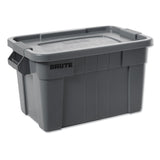 Rubbermaid® Commercial BRUTE Tote with Lid, 14 gal, 27.5" x 16.75" x 10.75", Gray (RCP9S30GRAEA) Each