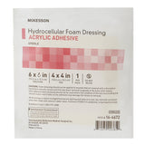McKesson Foam Dressing 6 X 6 Inch With Border Film Backing Acrylic Adhesive Square Sterile (1138299_CS) 100/CS