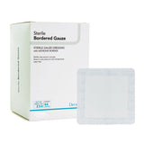 DermaRite® Bordered Gauze Island Dressing 4 X 10 Inch Rectangle Sterile (946446_EA) 1/EA