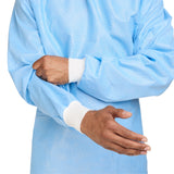 ULTRA Non-Reinforced Surgical Gown with Towel X-Large Blue Sterile AAMI Level 3 Disposable (217167_CS) 30/CS