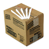 Dixie® Plastic Cutlery, Mediumweight Knives, White, 1,000/Carton (DXEPKM21) Carton of 1000