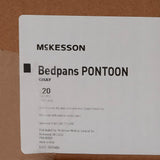 McKesson Pontoon Bedpan Graphite 2 Quart / 1893 mL (1028131_CS) 20/CS