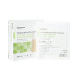 McKesson Foam Dressing 6 X 6 Inch Without Border Film Backing Silicone Gel Adhesive Square Sterile (1083087_BX) 10/BX