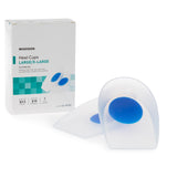 McKesson Heel Cup U-Shaped Silicone Female 10 and up / Male 9-1/2 and up Blue / Clear (1132299_PR) 1/PR