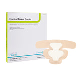 ComfortFoam™ Border Foam Dressing 5 X 8 Inch With Border Waterproof Backing Silicone Adhesive Elbow / Heel Sterile (946559_EA) 1/EA