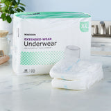 McKesson Unisex Adult Absorbent Underwear Pull On with Tear Away Seams X-Large Disposable Heavy Absorbency (1123840_CS) 48/CS