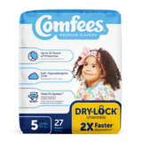 Comfees® Unisex Baby Diaper Size 5 Disposable Moderate Absorbency (993247_CS) 108/CS