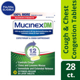 Mucinex® DM Cold and Cough Relief 1,200 mg - 60 mg Strength Tablet 28 per Box (1101457_BX) 28/BX