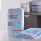 McKesson Classic Plus Disposable Underpad 23 X 36 Inch Fluff Mat Light Absorbency (724033_BG) 10/BG