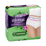 Always® Discreet Female Adult Absorbent Underwear Pull On with Tear Away Seams X-Large Disposable Heavy Absorbency (928384_PK) 15/PK