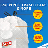 CloroxPro® Glad® ForceFlex Tall Kitchen Trash Bag 13 gal. Gray LLDPE 0.95 mil 24 X 28 Inch Flat Pack (741364_CS) 100/CS