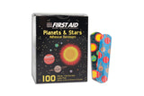 American® White Cross Adhesive Strip 5/8 X 2-1/4 Inch Plastic Rectangle Kid Design (Planets / Stars) Sterile (865427_BX) 1/BX