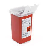 McKesson Prevent® Sharps Container Red Base 6-1/4 H X 4-1/4 W X 4-1/4 D Inch Vertical Entry 0.25 Gallon (855064_EA) 1/EA