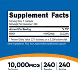 nutricost® Dietary Supplement Biotin 10 mg Strength Capsule 240 Per Bottle (1270255_BT) 1/BT
