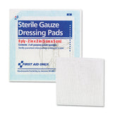 First Aid Only™ SmartCompliance Gauze Pads, Sterile, 8-Ply, 2 x 2, 5 Dual-Pads/Pack (FAOFAE5000) Each