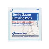 First Aid Only™ SmartCompliance Gauze Pads, Sterile, 12-Ply, 3 x 3, 5 Dual-Pads/Pack (FAOFAE5005) Each