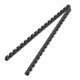 Fellowes® Plastic Comb Bindings, 3/8" Diameter, 55 Sheet Capacity, Navy Blue, 100/Pack (FEL52505) Pack of 100