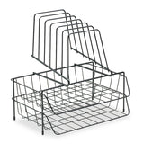 Fellowes® Wire Double Tray with Step File Sorter, 8 Sections, Letter Size Files, 13.88" x 10.13" x 14", Black (FEL72391) Each