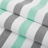 Hospeco® Cabo Cabana Beach Towel 30x70 Grey/Green, 24/Case (HOSCABOCABANA-GY-GR-CS) Case of 24