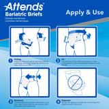Attends® Bariatric Unisex Adult Incontinence Brief 4X-Large Disposable Heavy Absorbency (955308_BG) 8/BG