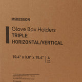 McKesson Glove Box Holder Horizontal or Vertical Mounted 3-Box Capacity Clear 3-1/8 X 10-1/4 X 15-1/4 Inch Plastic (519596_CS) 4/CS