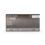 MICROFLEX® MidKnight™ Exam Glove X-Large NonSterile Nitrile Standard Cuff Length Fully Textured Black Fentanyl Tested (667878_BX) 1/BX